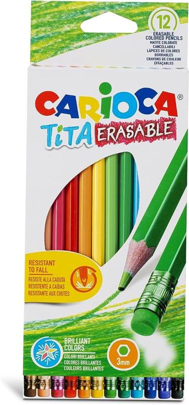 LAPICES CARIOCA TITA x 12 u. Borrables