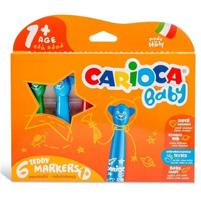 MARCADOR CARIOCA BABY x 6 u.