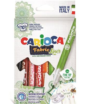 MARCADOR CARIOCA TEXTIL x 10 u. Liner