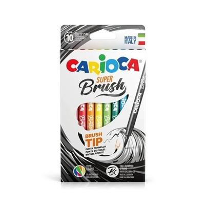 MARCADOR CARIOCA SUPER BRUSH x 10 Colores