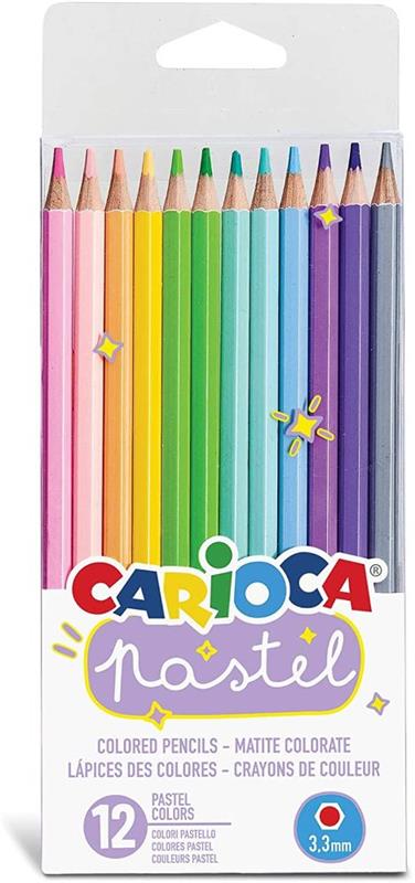 LAPICES CARIOCA PASTEL x 12 Colores