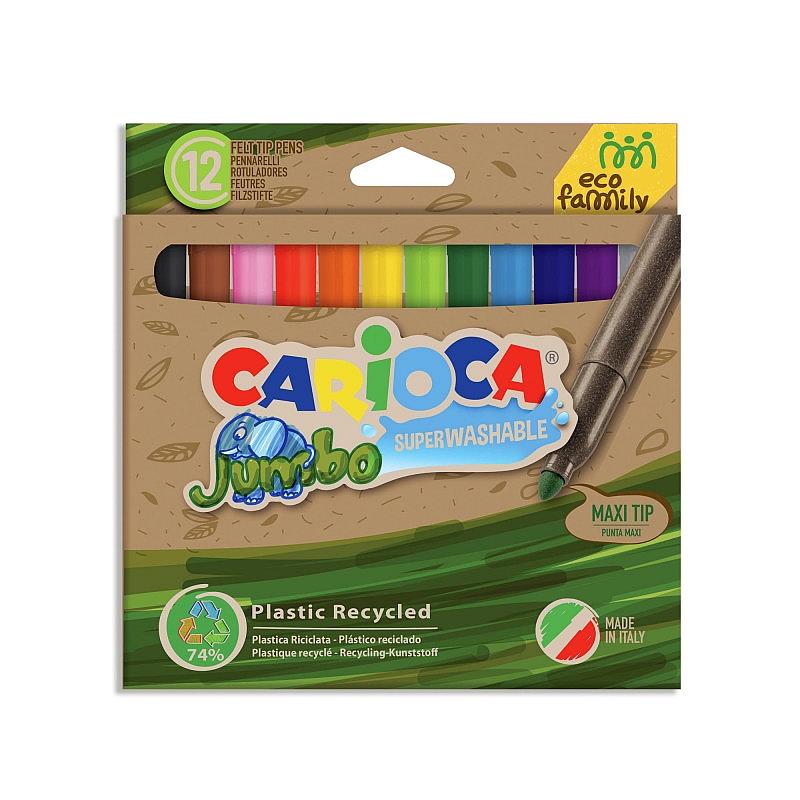 MARCADOR CARIOCA ECO FAMILY JUMBO x  12 u.