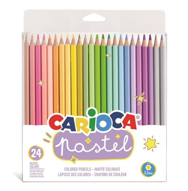 LAPICES CARIOCA PASTEL x 24 Colores