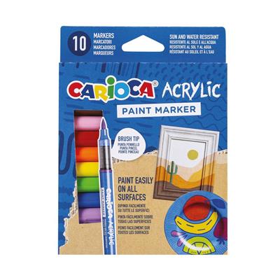 MARCADOR CARIOCA ACRYLIC x 10 u.