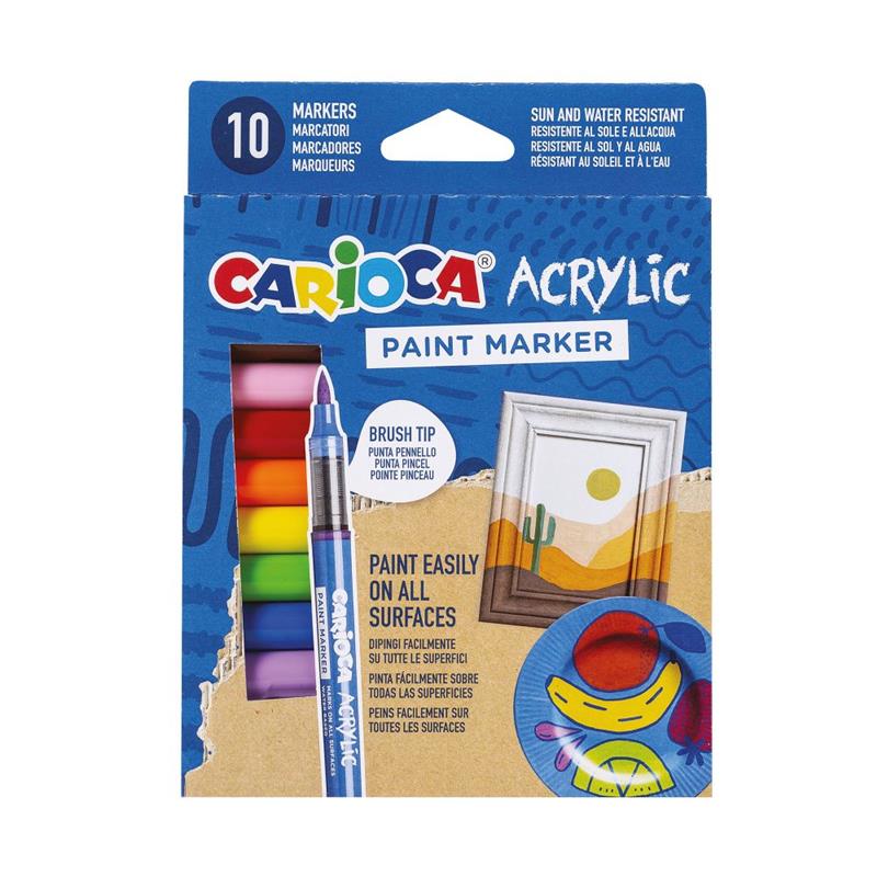 MARCADOR CARIOCA ACRYLIC x 10 u.